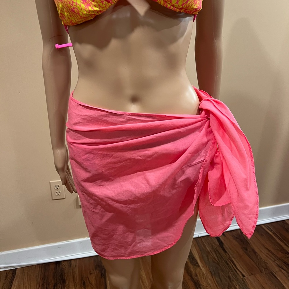 J. Crew Bright Pink Swim Sarong